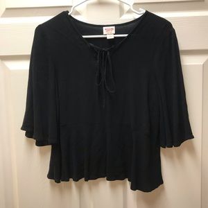 Mossimo blouse with lace up tie straps.